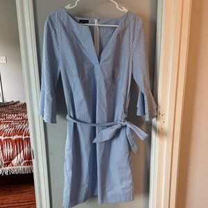 NWT Talbots Blue Striped Dress Size 8